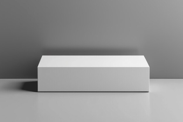 Photo white platform on gray background