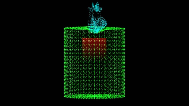 Photo wireframe tubes and cylinder from different sides vector abstract geometric 3d objects