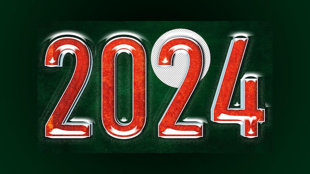 PSD 2024 transparent text visual render in 4k