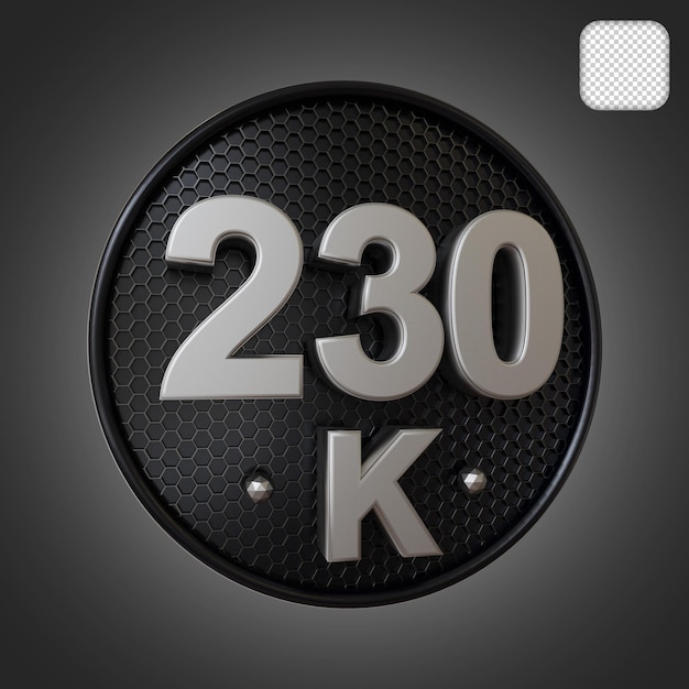 PSD 230k numeric with stage 3d illustration