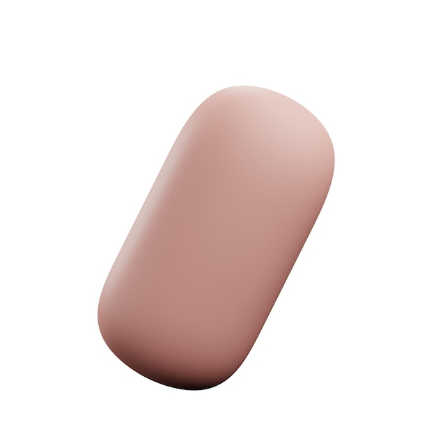 PSD 3 d illustration of capsule shape