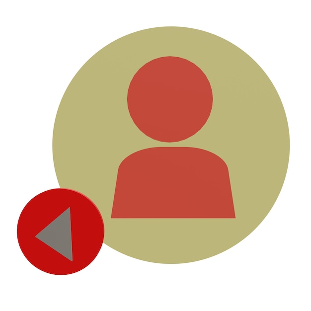 PSD 3 d illustration of previous password icon