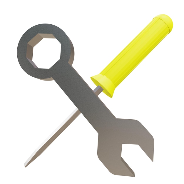 PSD 3 d illustration of work in progress icon