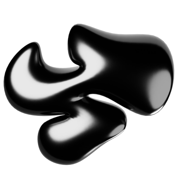 PSD 3d abstract shape png template