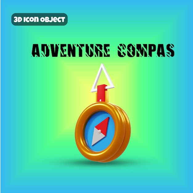 PSD 3d adventure icons illustration