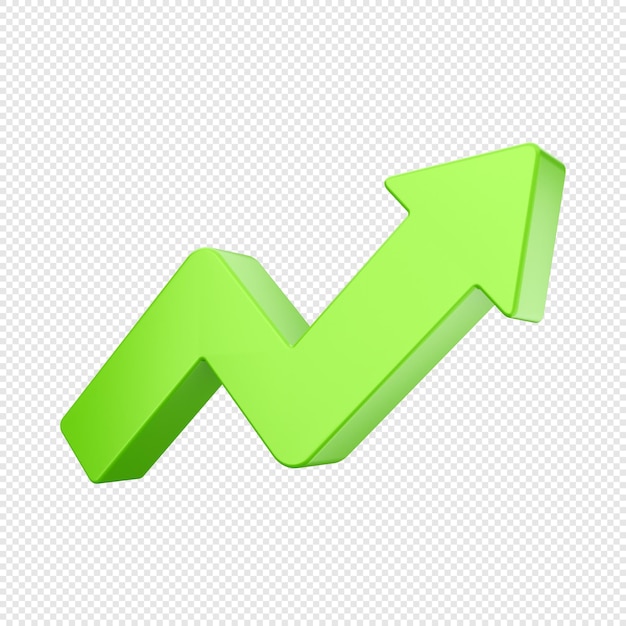 PSD 3d arrow increase and decrease icon illustration