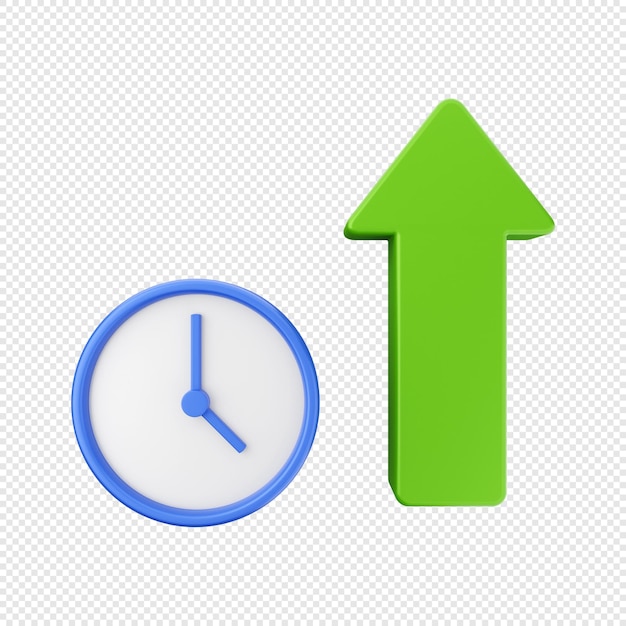 PSD 3d arrow increase and decrease icon illustration