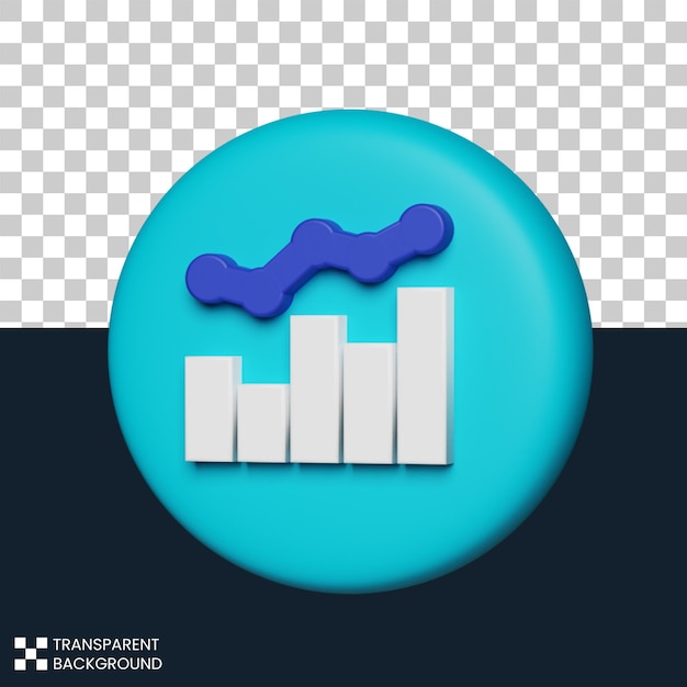 PSD 3d bar chart illustration