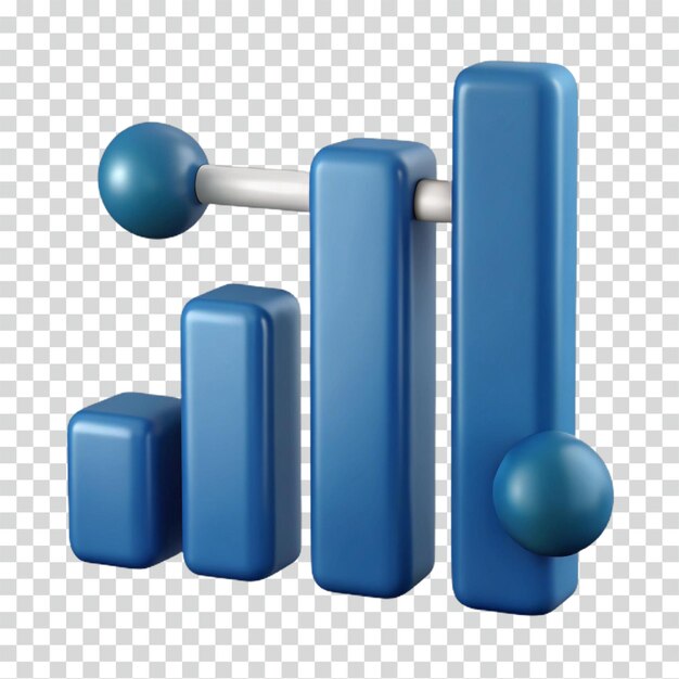 PSD 3d bar graph data visualization growth chart progress report ascending trend statistical analysis business analytics data metrics cube chart information graphics financial growth