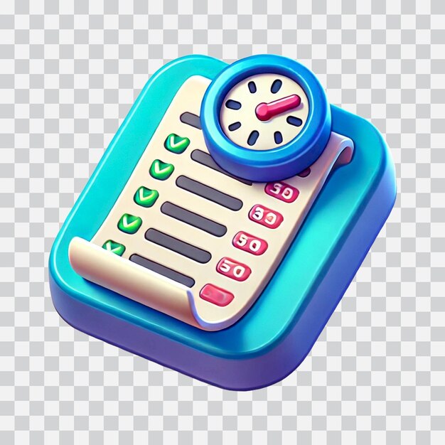 PSD 3d bill icon design isolated in transparent background