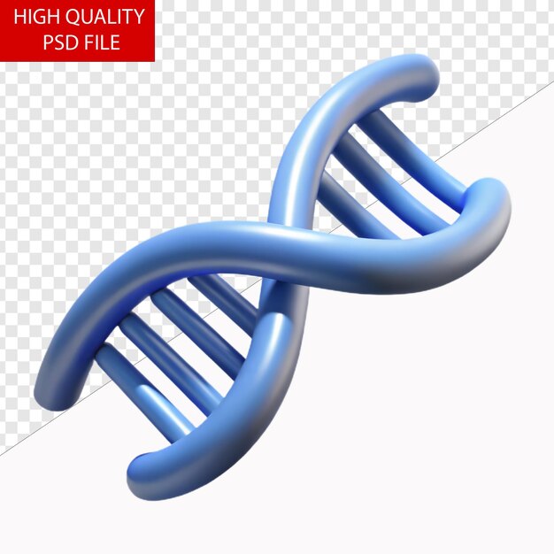 PSD 3d blue dna double helix structure