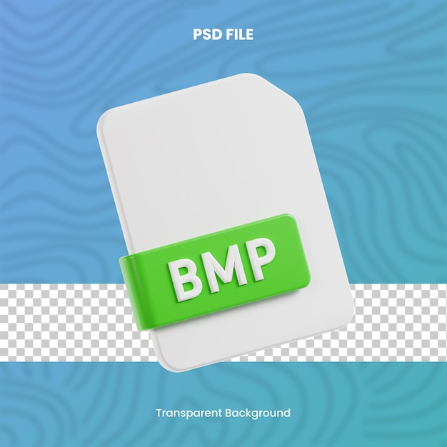 PSD 3d bmp file format file format set high quality isolated render