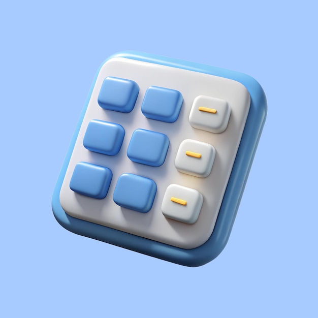 PSD 3d calculator icon