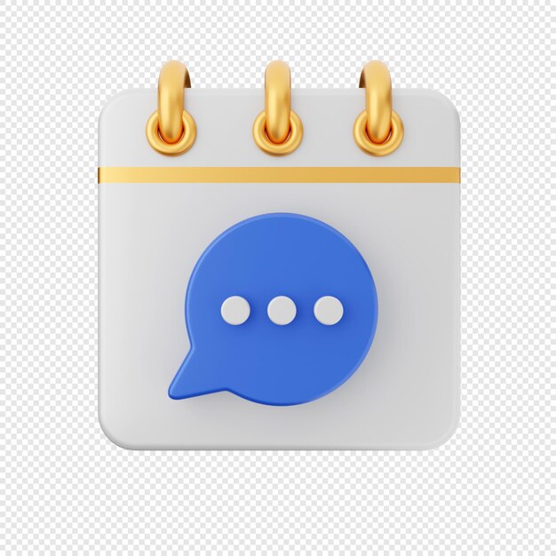 PSD 3d calendar date event icon illustration render