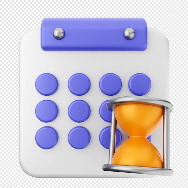 PSD 3d calendar sand clock