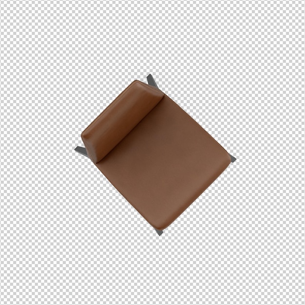 PSD 3d chair isolated rendering