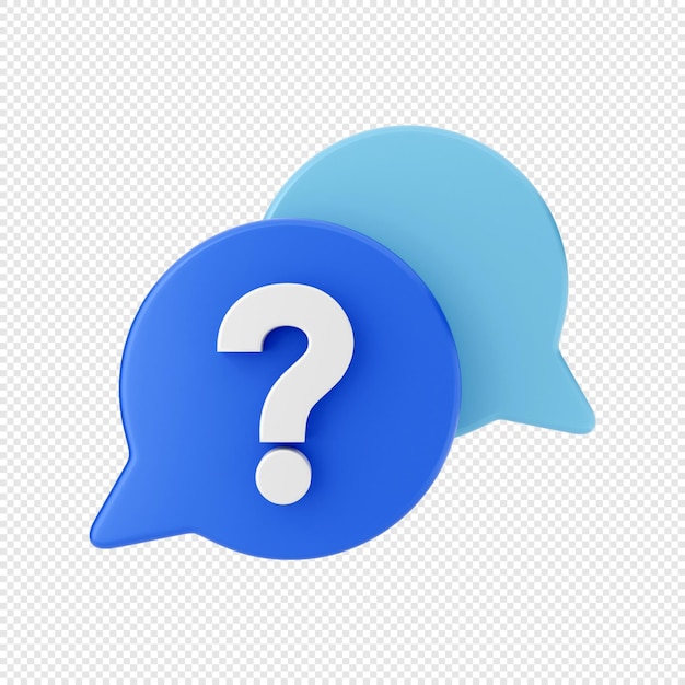 PSD 3d chat bubble question support