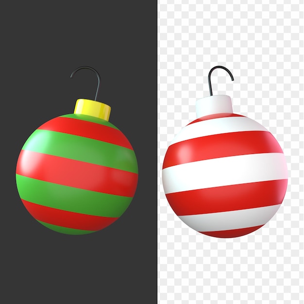 PSD 3d christmas icon illustrations