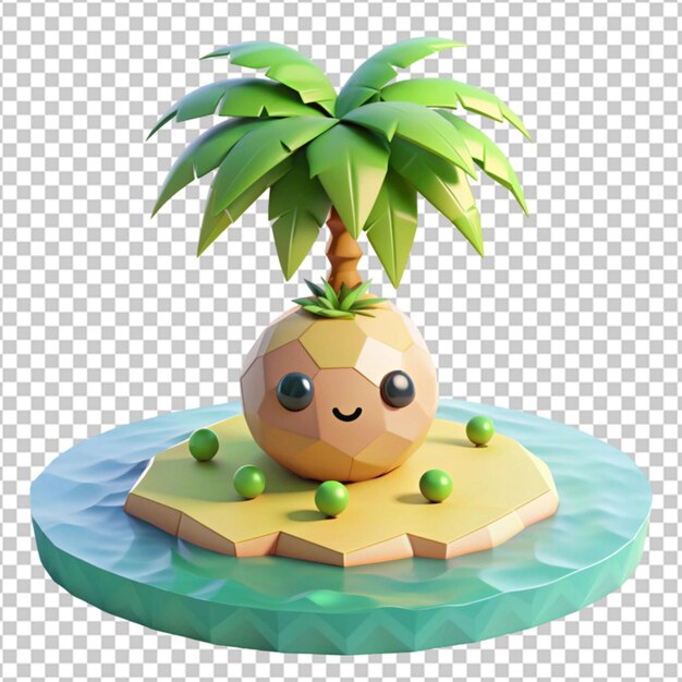 PSD 3d design of a mini beach