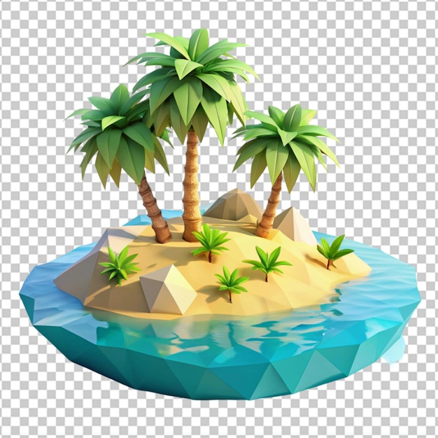 PSD 3d design of a mini beach