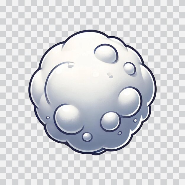 PSD 3d design of a snow globe isolated in transparent background