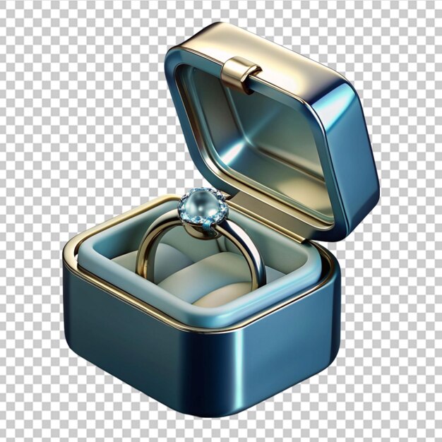PSD 3d diamond ring box