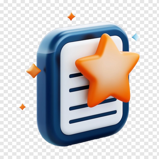 PSD 3d document icon design checklist vector illustration