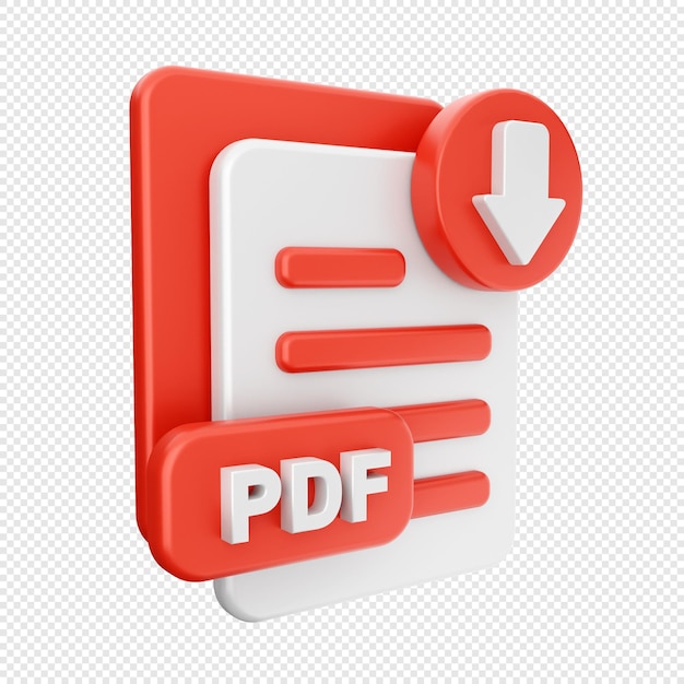 PSD 3d download icon illustration render