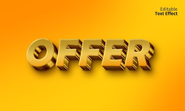 PSD 3d editable text effect preset