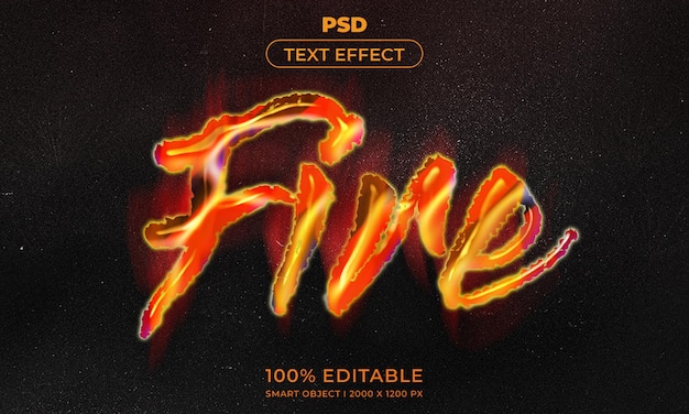 PSD 3d editable text effect style with background
