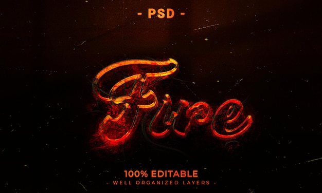 PSD 3d editable text effect style with background