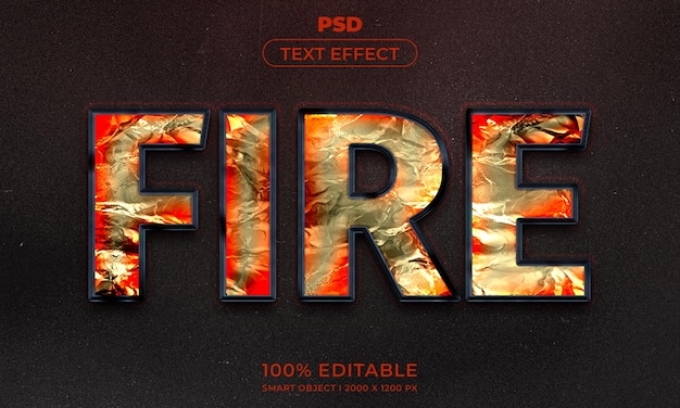 PSD 3d editable text effect style with background