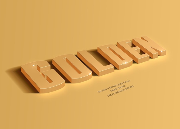 PSD 3d editable text effect