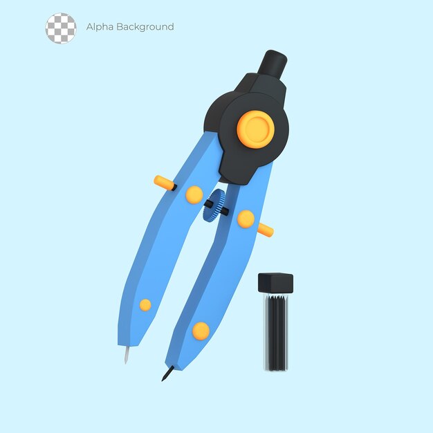 PSD 3d education bow compass