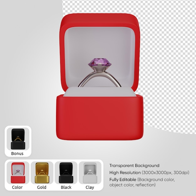 PSD 3d engagement ring