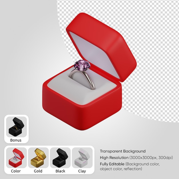 PSD 3d engagement ring