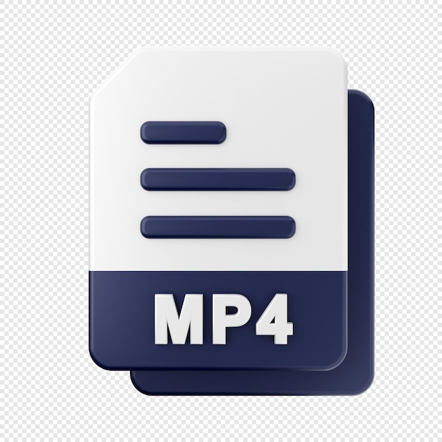 PSD 3d file format icon illustration render
