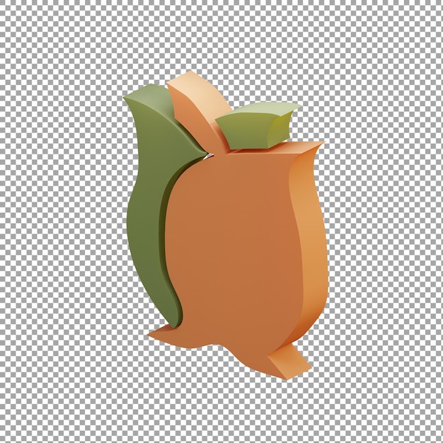 PSD 3d flowers flat icon