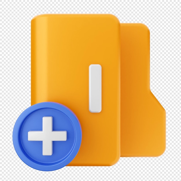 PSD 3d folder document file