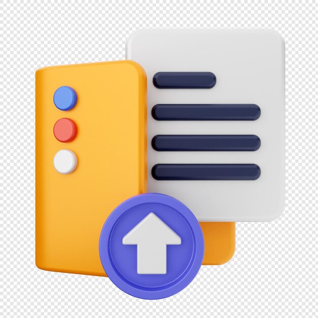 PSD 3d folder file document