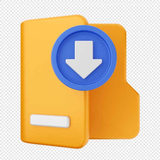 PSD 3d folder file document