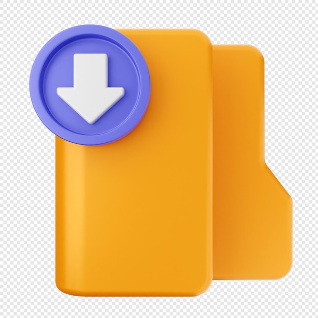 PSD 3d folder file document