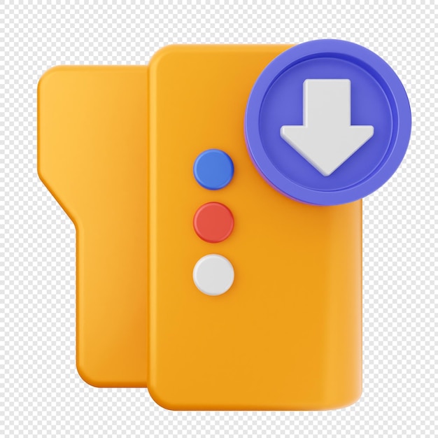 PSD 3d folder file document