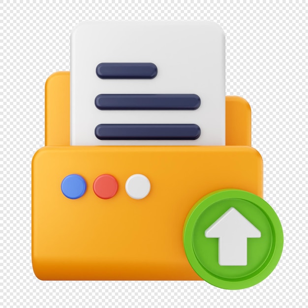 PSD 3d folder file document