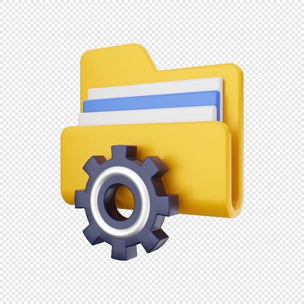PSD 3d folder file illustration