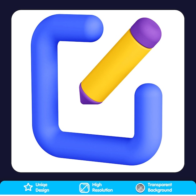 PSD 3d general icons edit tool