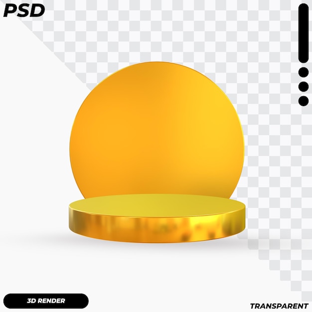 PSD 3d golden luxury podium