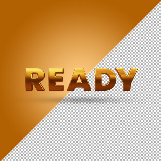 PSD 3d golden text design isolated