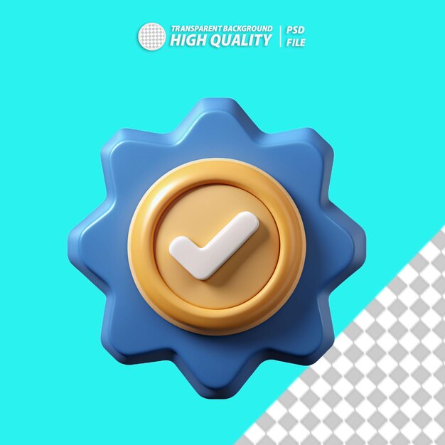 PSD 3d guarantee icon