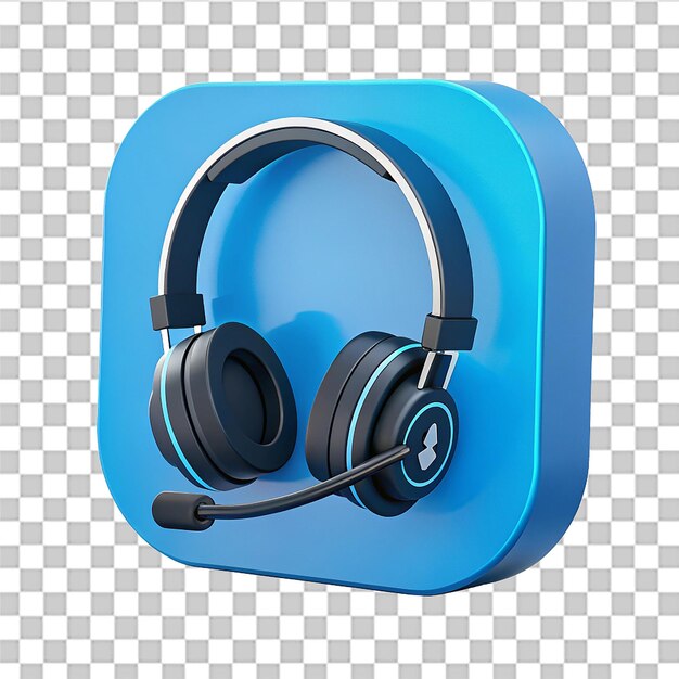 PSD 3d headset support icon